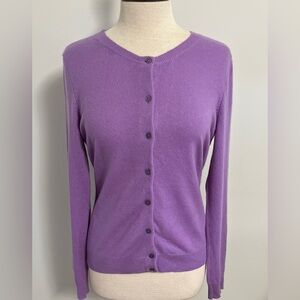 Talbots Cashmere Long Sleeve Cardigan Sweater